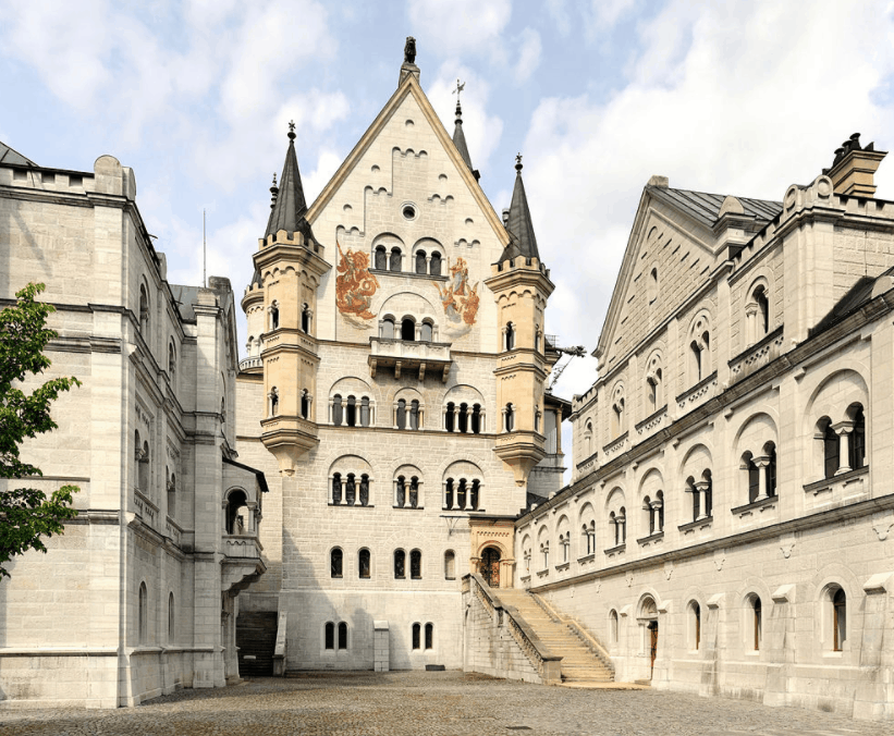 Neuschwanstein Castle courtyard