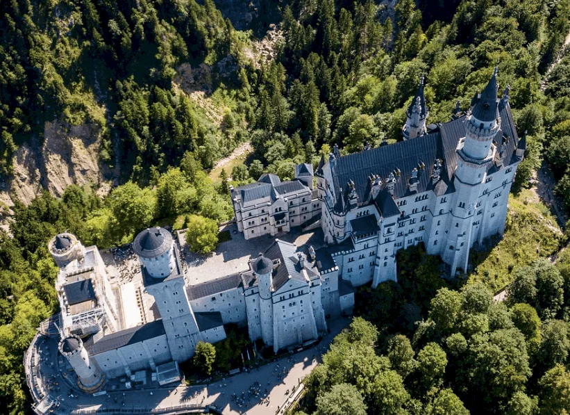 Neuschwanstein Castle aerial