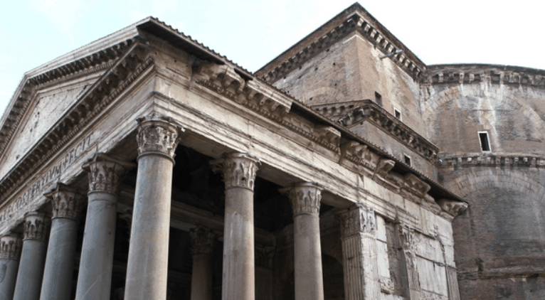 pediment mistake pantheon