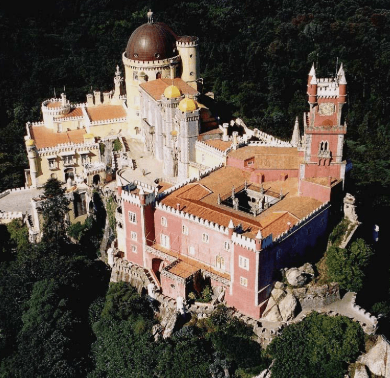 pena palace seen from above