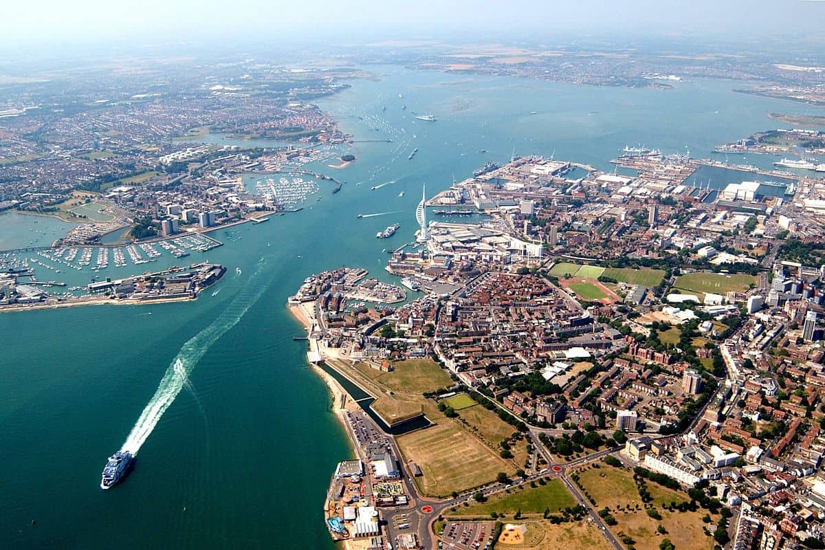 facts about the Spinnaker tower Aerial view of Portsmouth