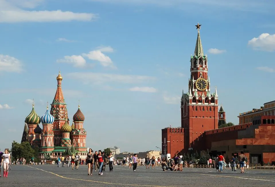 red square and kremlin