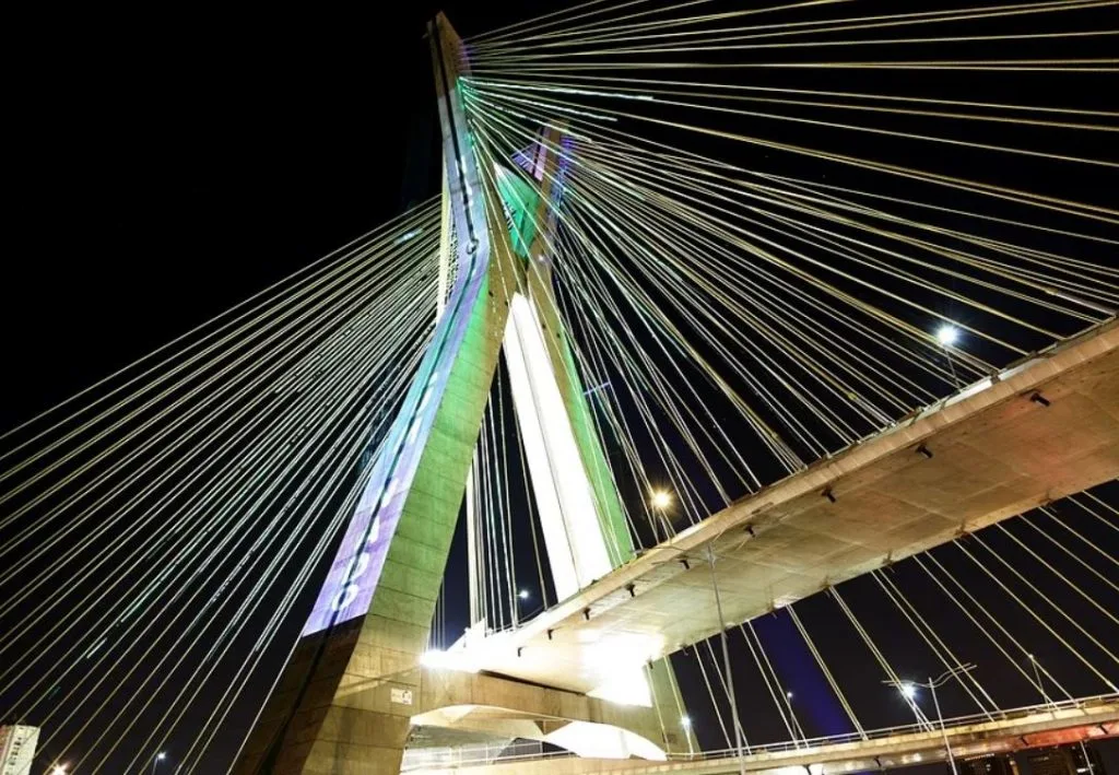 sao paulo bridge at night