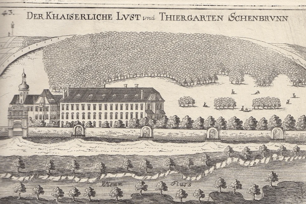 The original palace in the 17th century