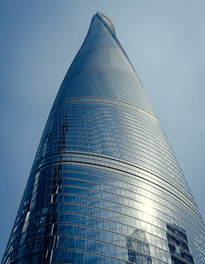 Shanghai Tower glass
