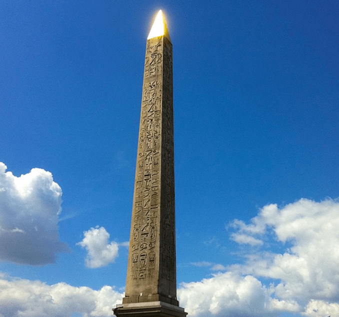 Place de la Concorde obelisk pyramidion