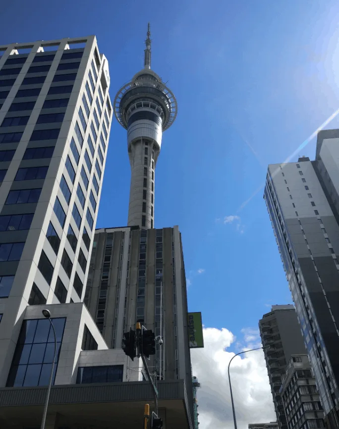 Sky Tower in the business district 