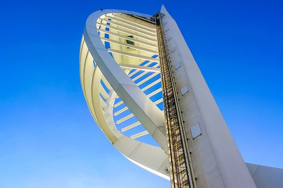 Spinnaker tower from ground level