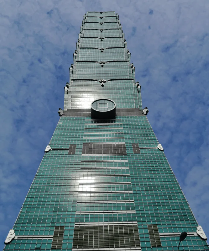 Taipei 101 base of the tower