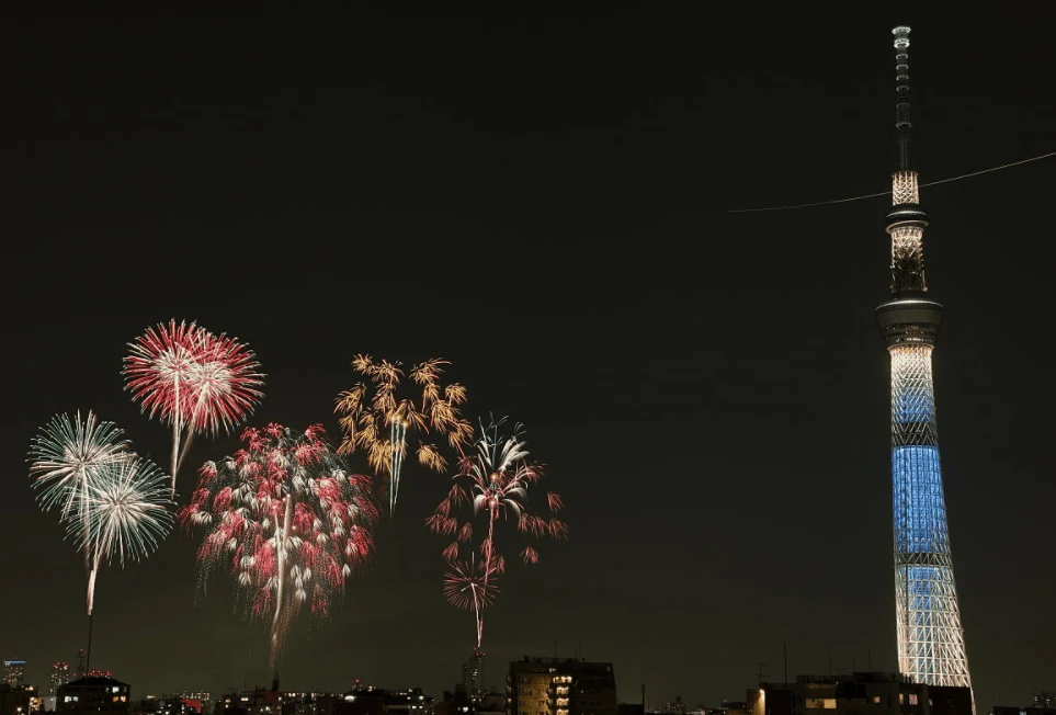 tokyo skytree fireworks