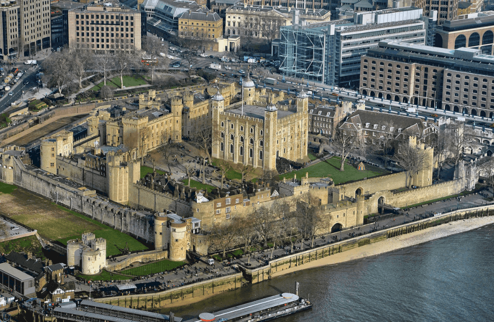 Tower of London aerial today