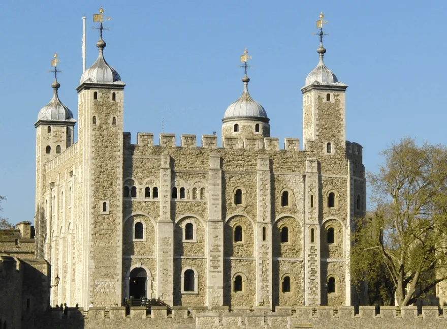 The white tower of the Tower of London