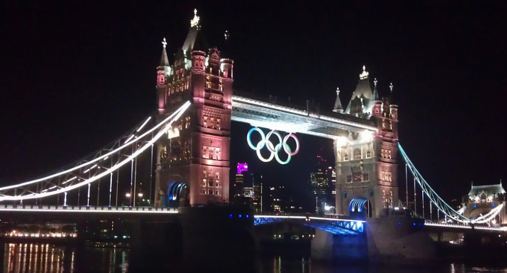 Tower Bridge during the Olympic games in 2012