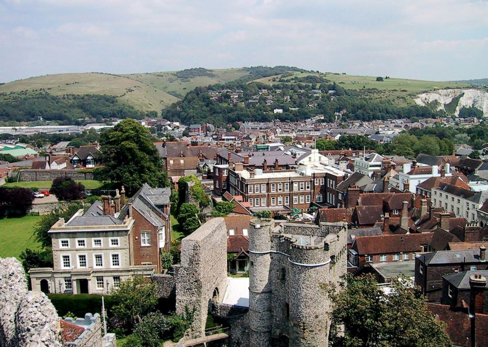 view of lewes from the castle