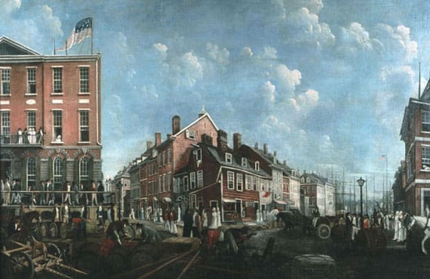 Wall Street in late 18th century