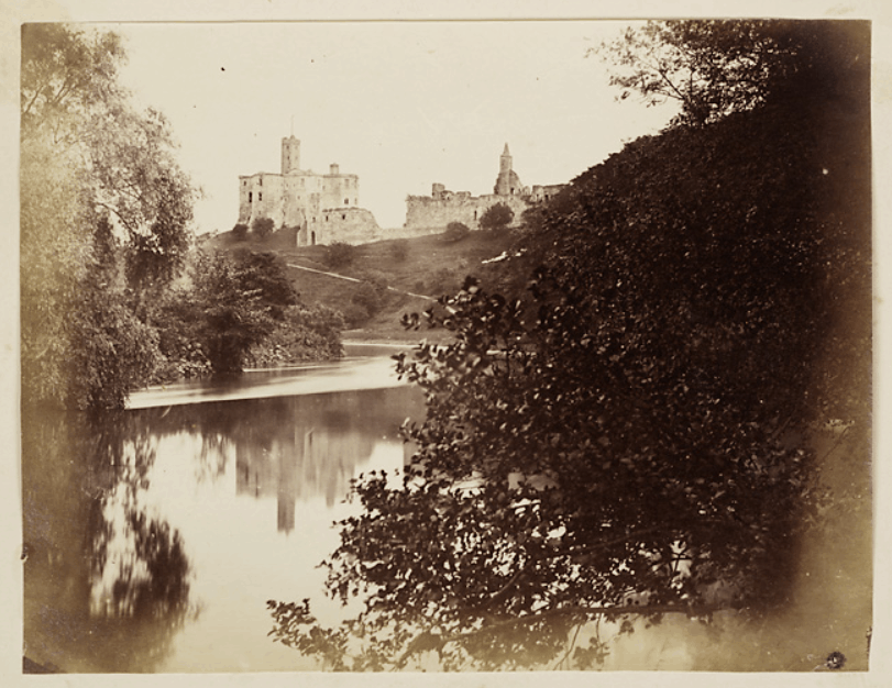 Warkworth castle in 1850
