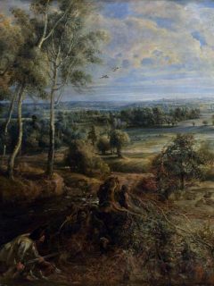 A view of het steen in the morning by Rubens