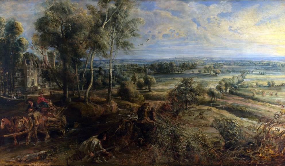 A view of het steen in the morning by Rubens
