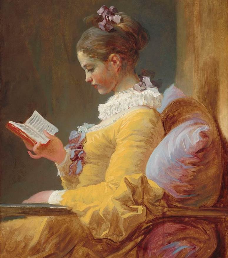 A young girl reading by Fragonard