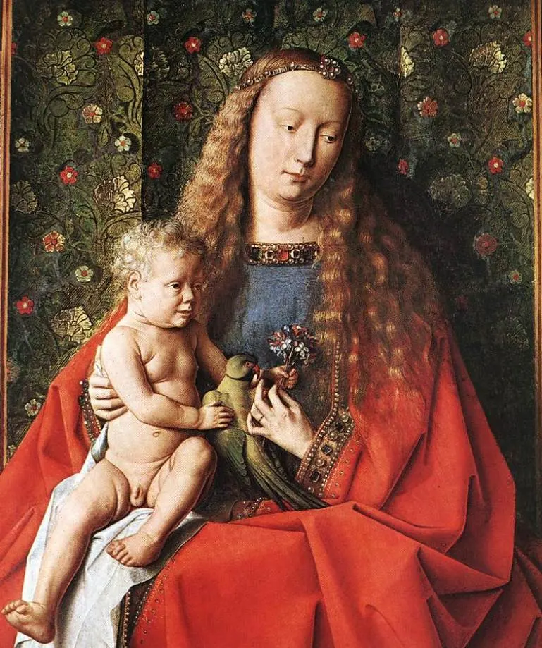 Detail of mary and child canon van der paele