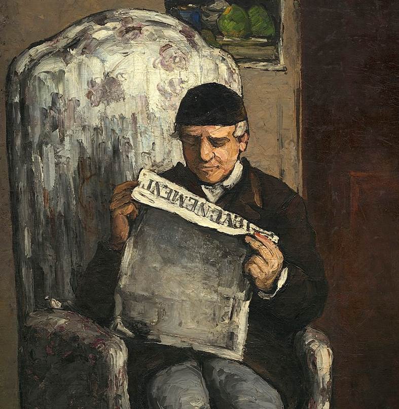 The Artist's Father, Reading "L'Événement"