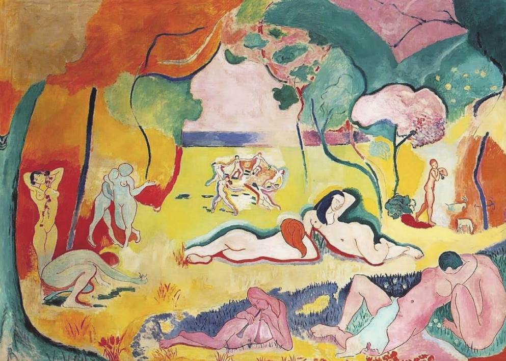 Famous Fauvism paintings Le bonheur de vivre by Henri Matisse Barnes Foundation