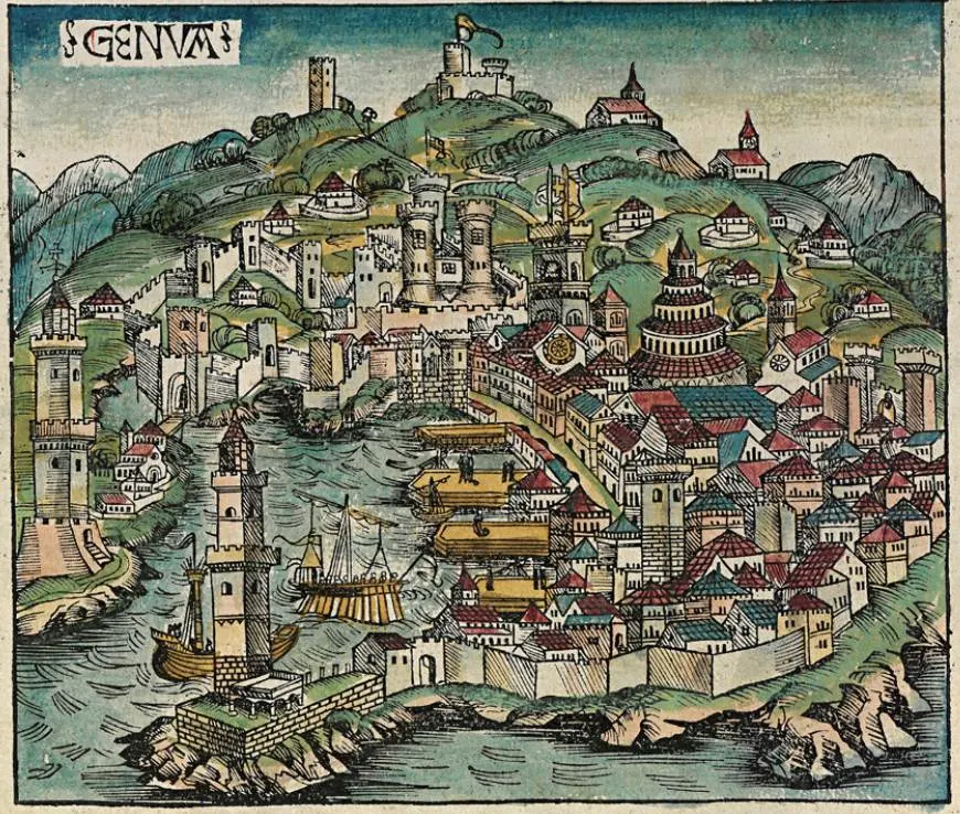 Lighthouse of Genoa in 1493