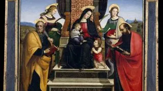 Madonna and Child Enthroned with saints raphael main panel