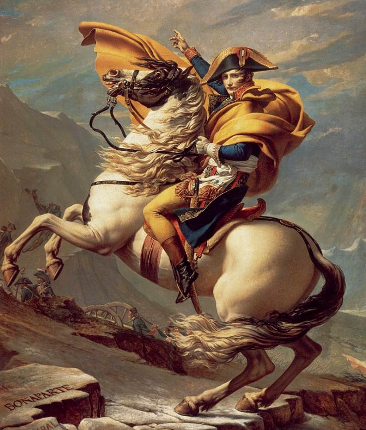 Napoleon crossing the Alps by Jacques-Louis David