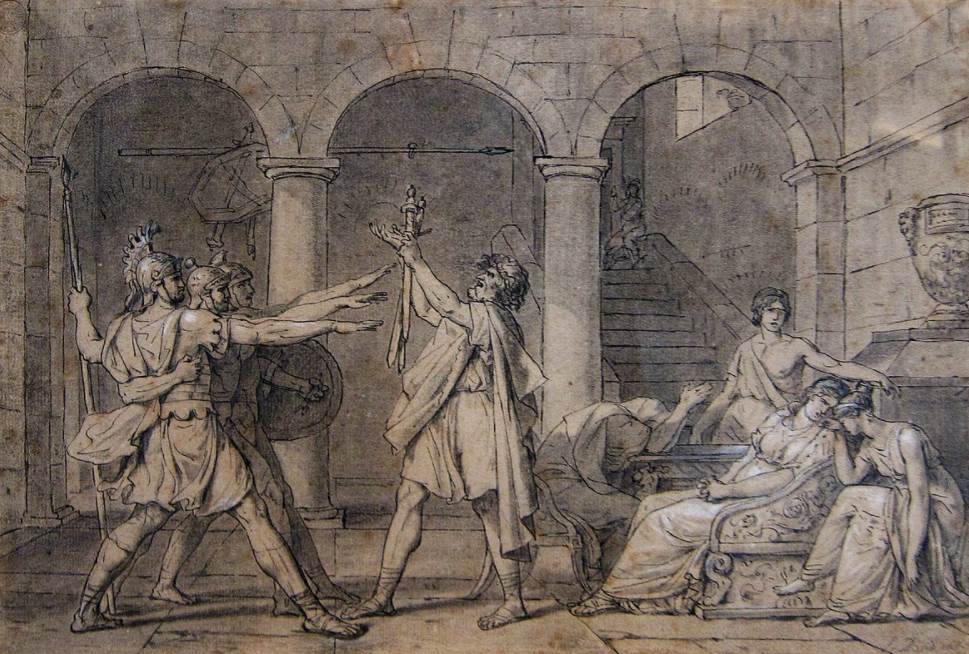 Oath of the Horatii preparatory drawing