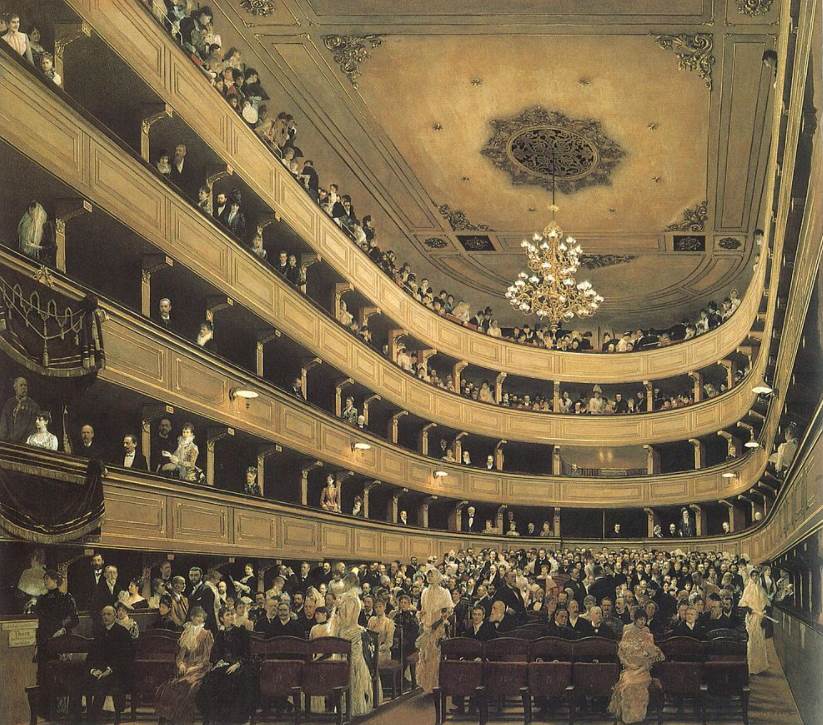 Old Burgtheater in Vienna by Gustav Klimt