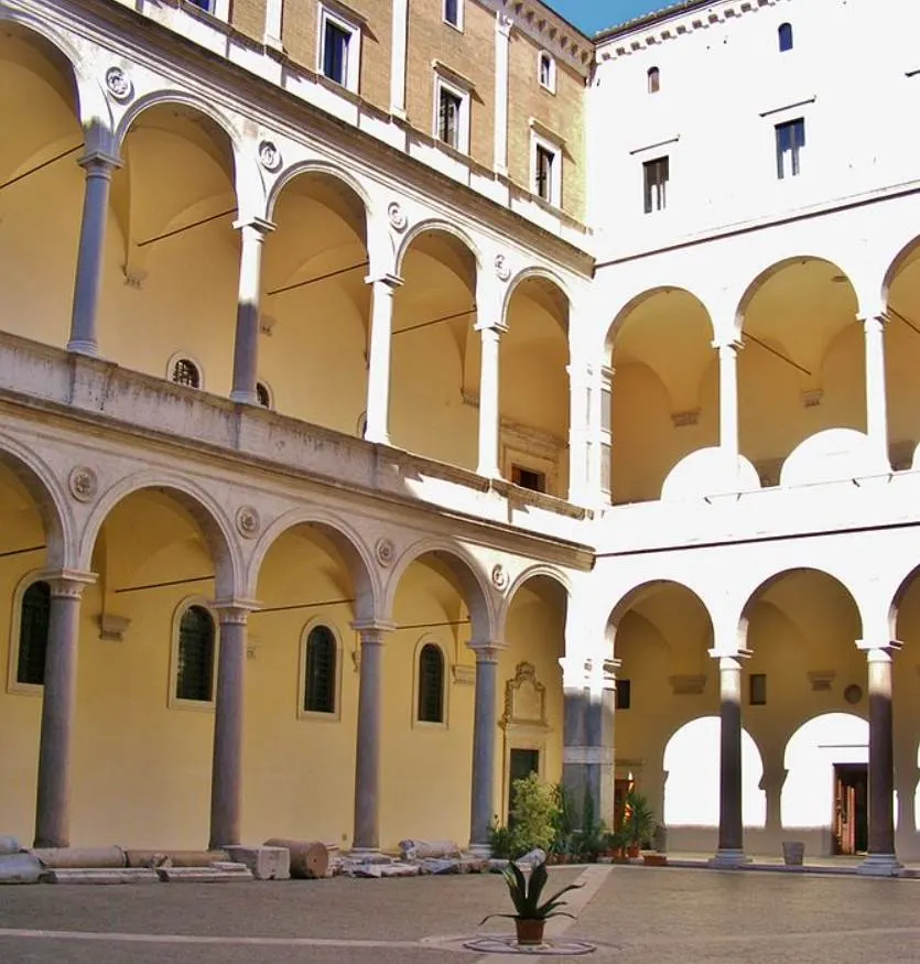 Palazzo della Cancellaria courtyard detail
