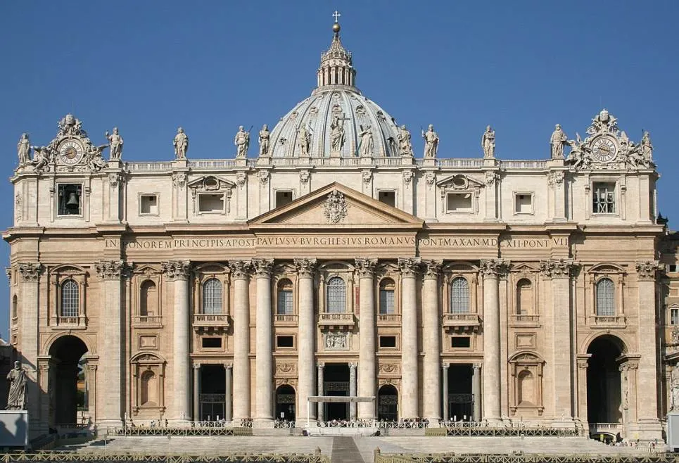 St peters basilica baroque facade