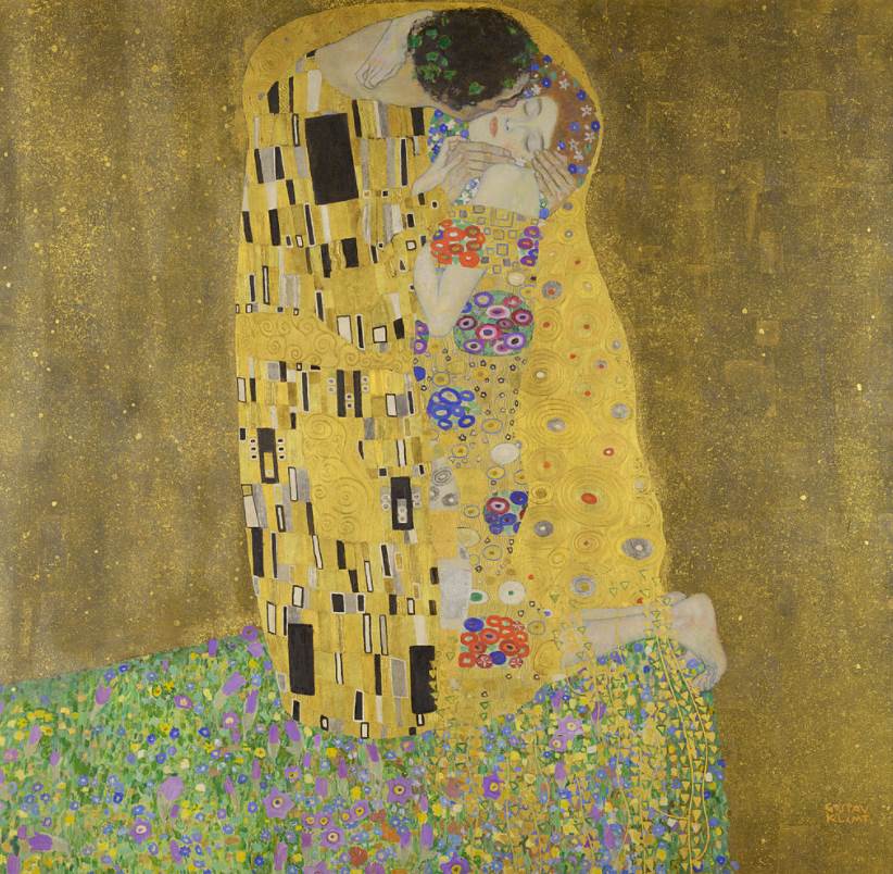 The Kiss famous Gustav Klimt paintings
