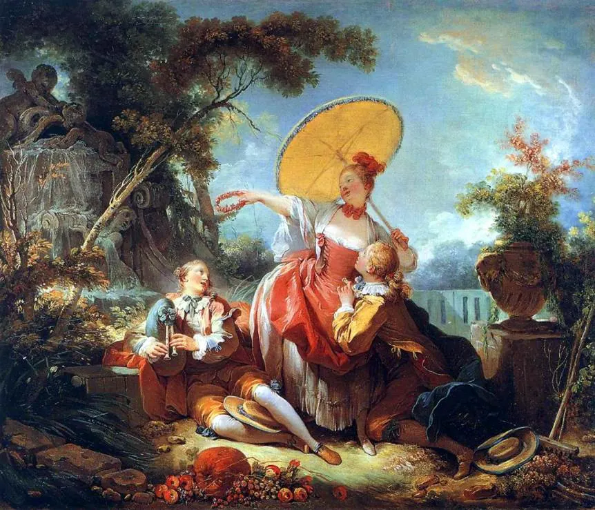 The Musical Contest by Fragonard