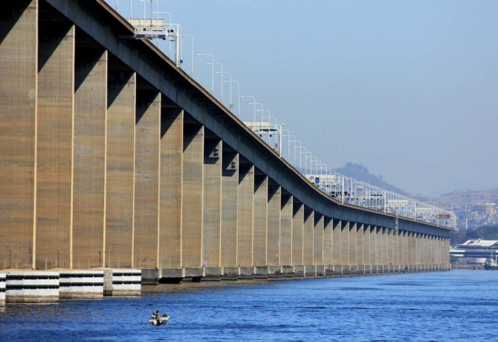 Vasco da Gama Bridge from sea level