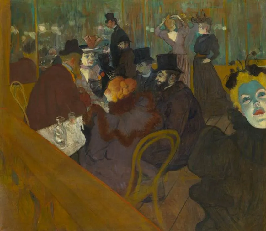 At the Moulin Rouge by Henri de Toulouse Lautrec