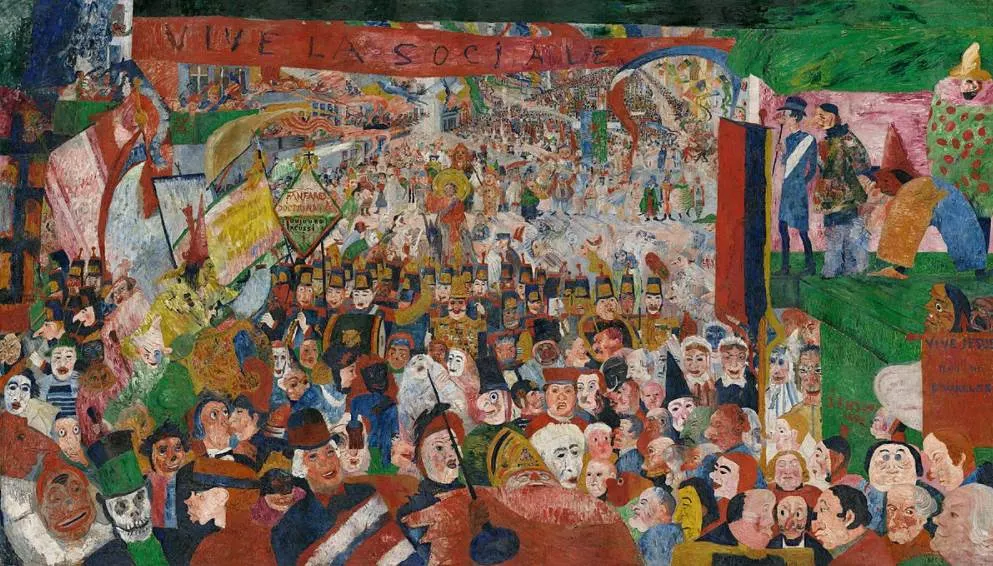 Christs Entry into Brussels in 1889 by James Ensor