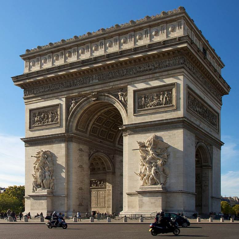 Famous arches in France Arc de triomphe in Paris