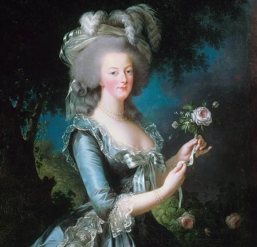 Marie Antoinette with a rose