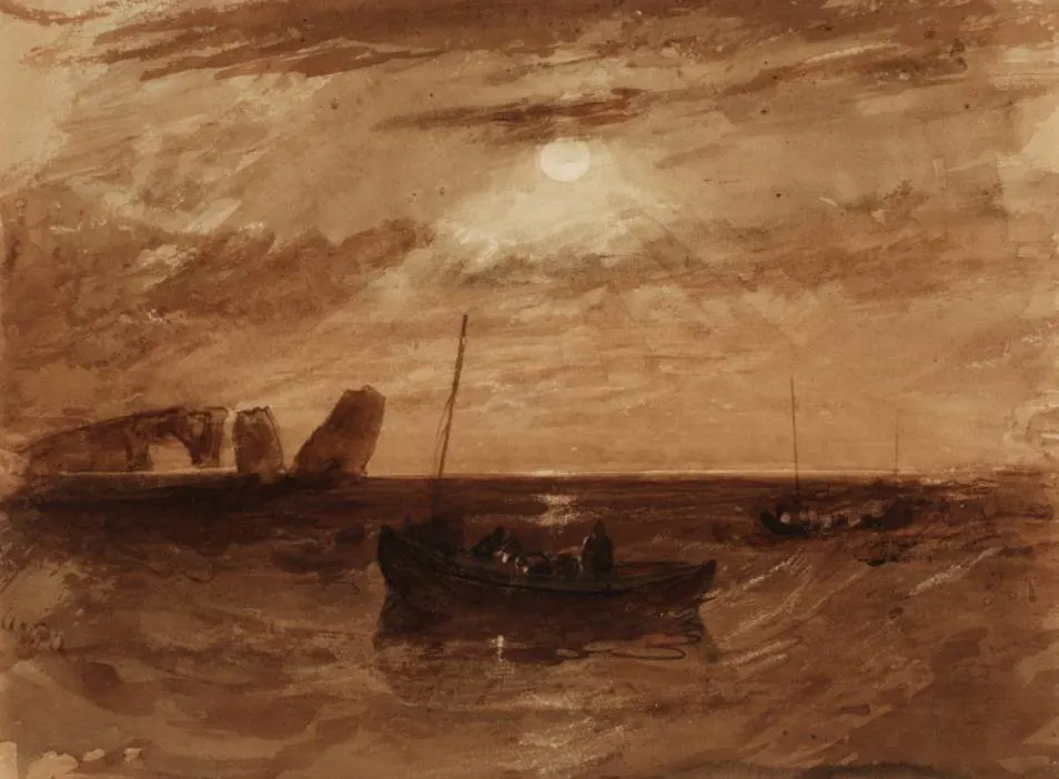 Moonlight at Sea the Needles by JMW Turner