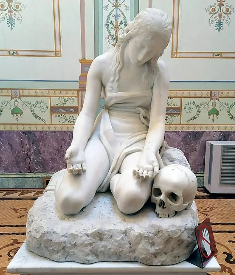 Penitent Magdalene by Antonio Canova in Saint Petersburg