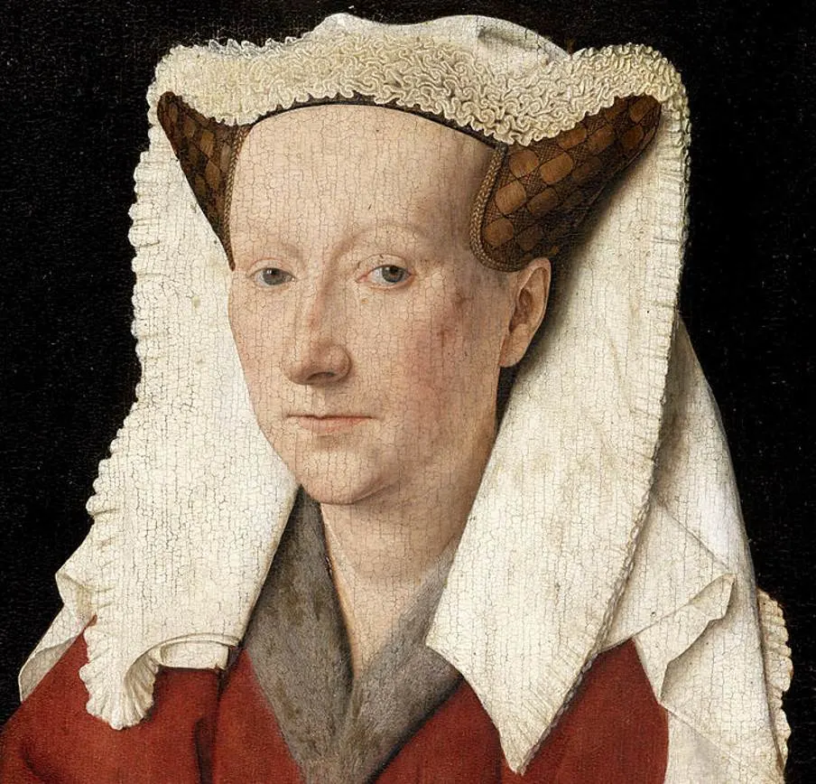Portrait of Margaret van Eyck detail