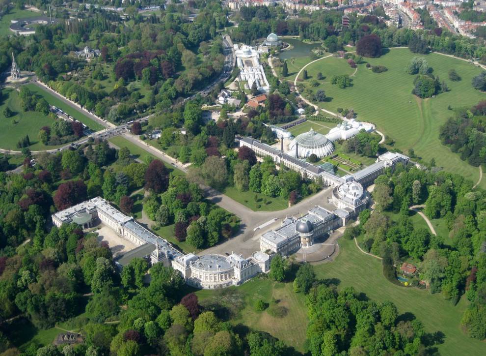 Royal Palace of Laeken aerial view