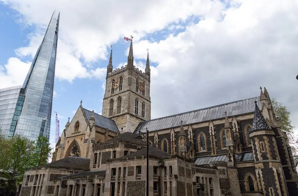 Southwark Cathedral and the Shard