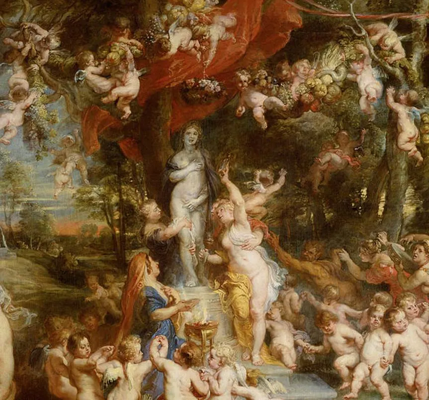 The Feast of Venus Rubens Venus statue