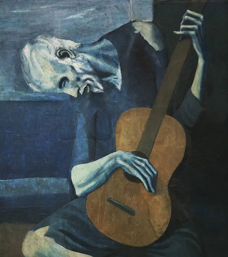 The old Guitarist by Pablo Picasso