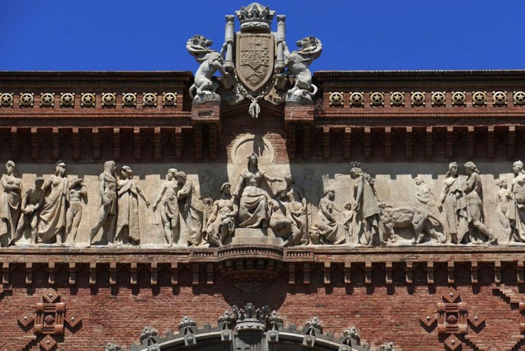 Arc de triom barcelona relief