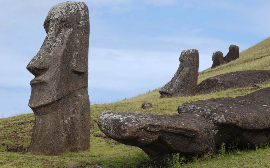 Easter Island Statues toppling