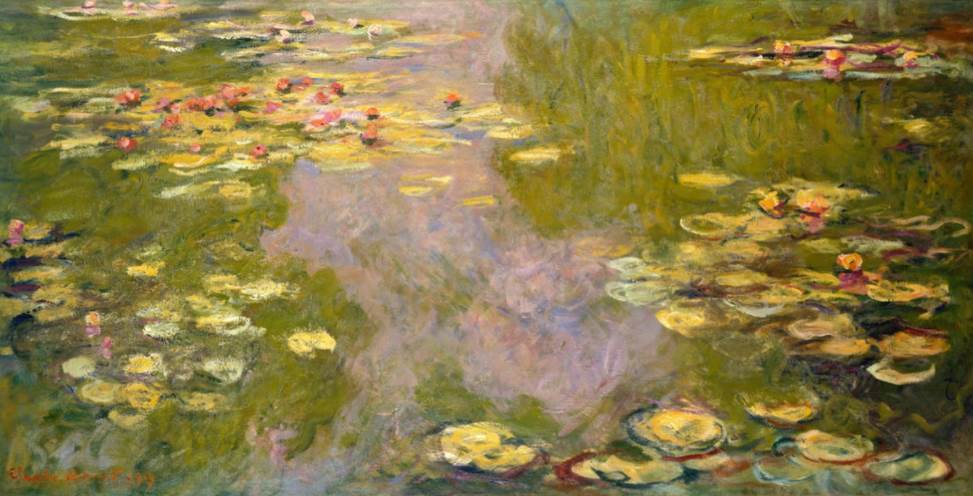 Famous Claude Monet paintings Water Lilies 1919